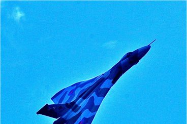 Thousands watch Vulcan bomber’s border flypast