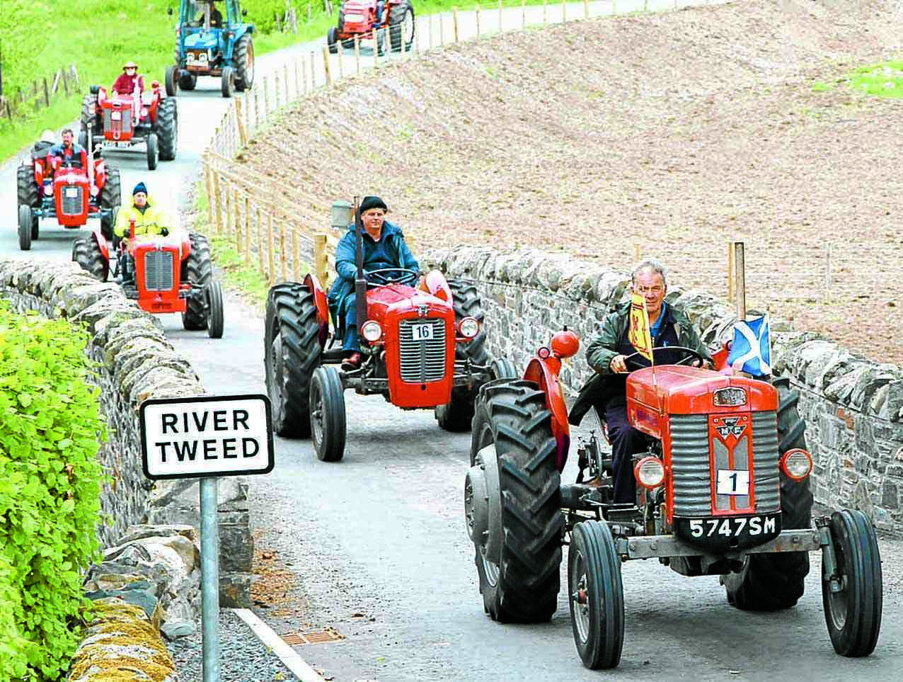 Cavalcade of tractors take to hills