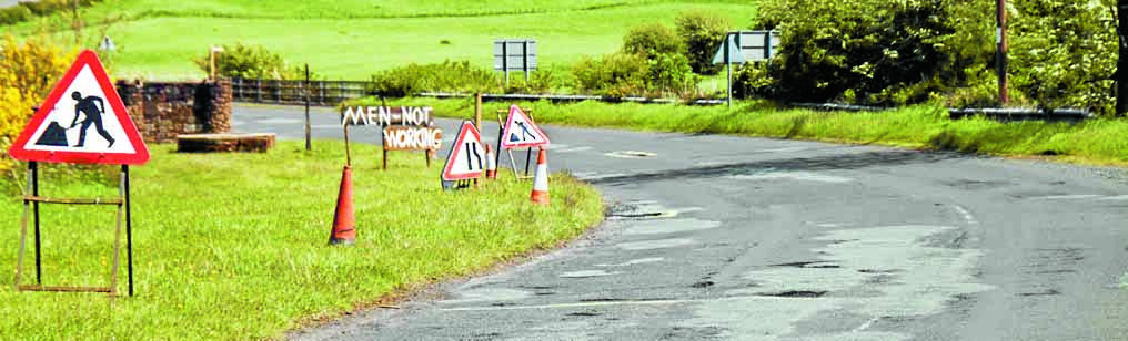 Joke roadworks sign raises a smile