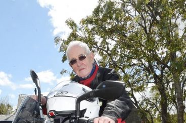 Hunter claims oldest biker in town title