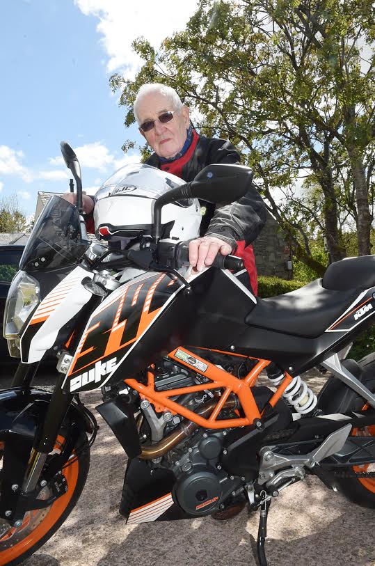 Hunter claims oldest biker in town title