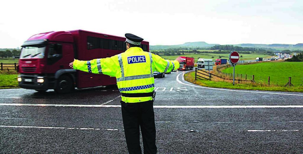 Serious road accident on M74 at Lockerbie.