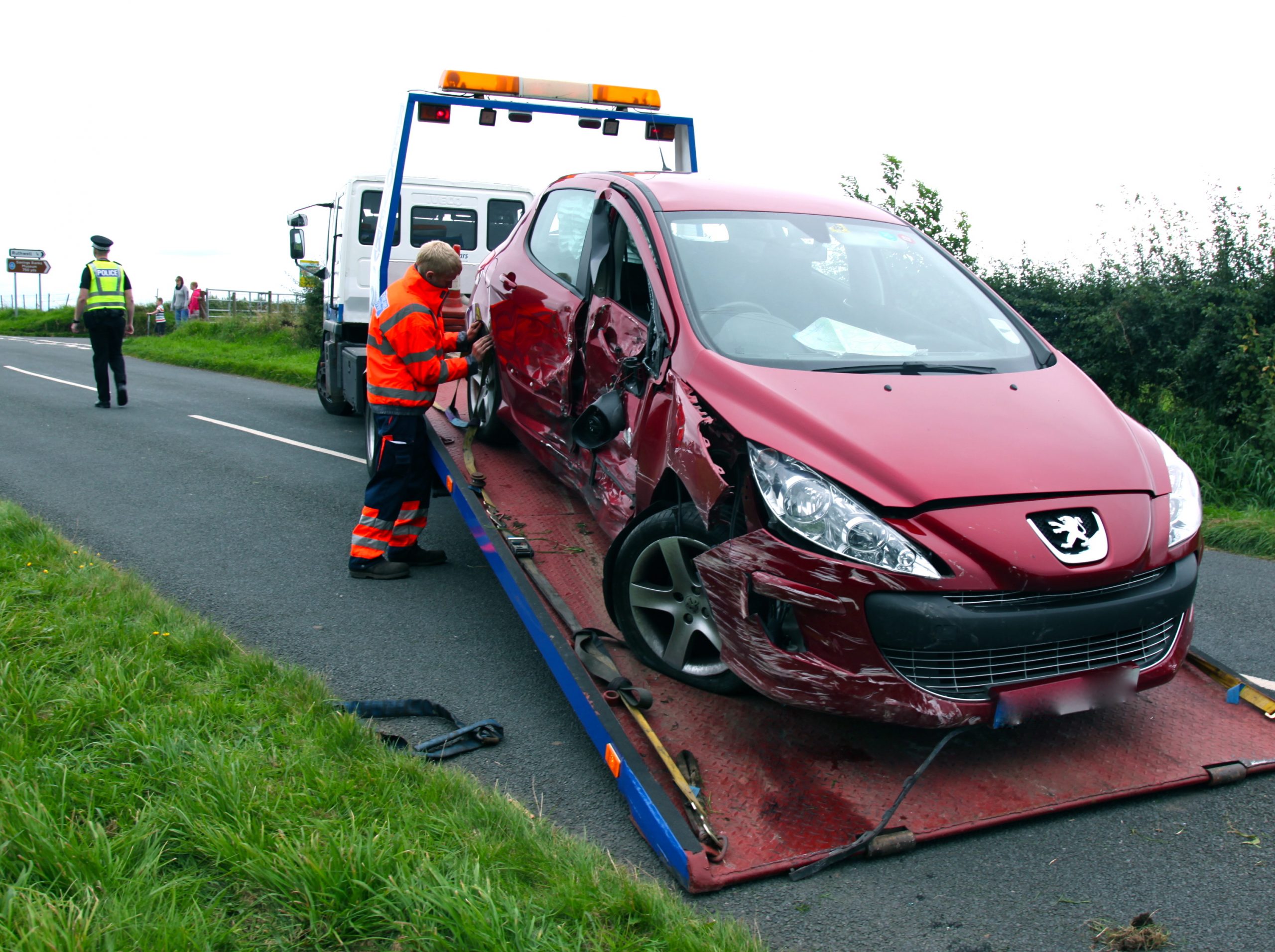 Five taken to hospital after crossroads crash