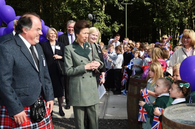 WALKABOUT . . . The Princess Royal chatted to Annan pupils