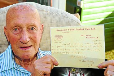 Footballer Joe, 90, reflects on lucky escape