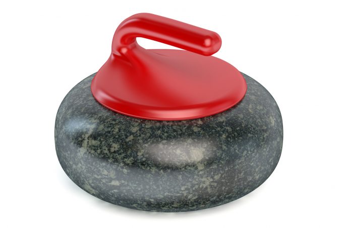 Curling Stone isolated on white background