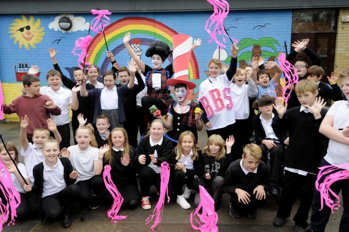 Children from Lochside Primary helped launch the Big Burns Supper Festival 2016 this week. Photo by Colin Hattersley