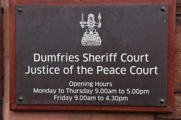 Great gran in court . . . on crutches
