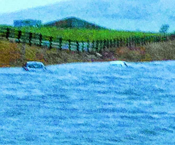 LAKE LIKE . . . The M74 at Abington. Photo by Adrian Sharp