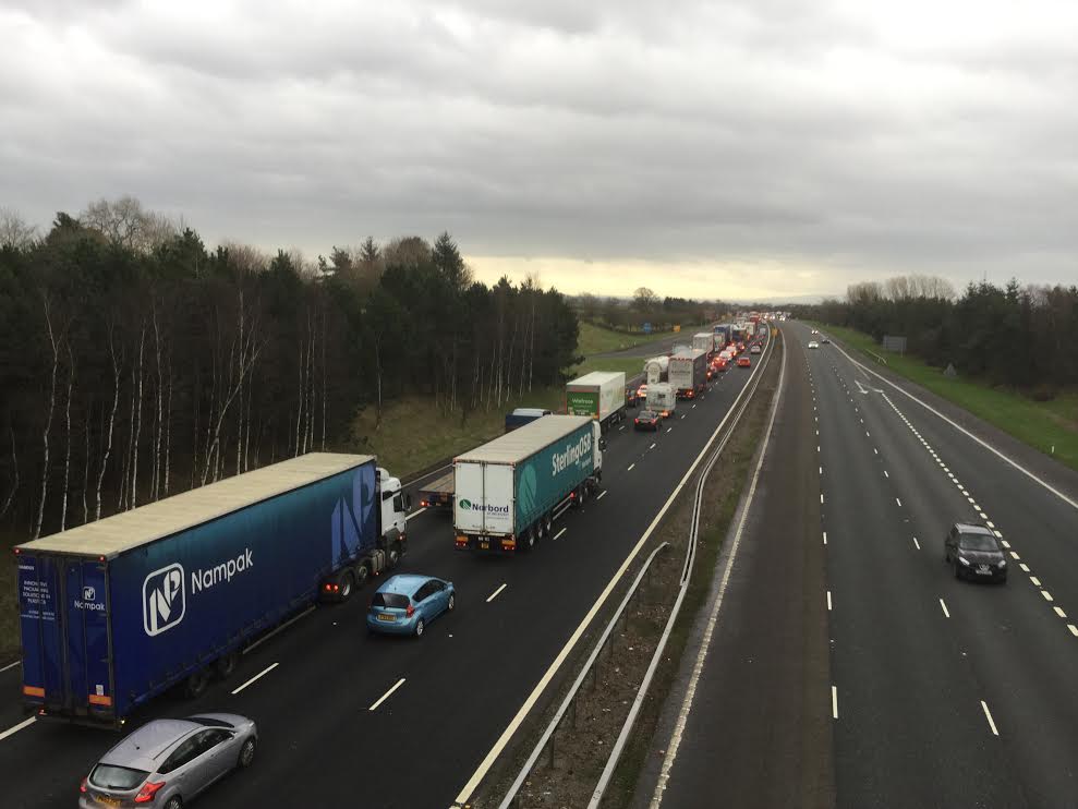 HGVs collision on M6 motorway caused severe delays