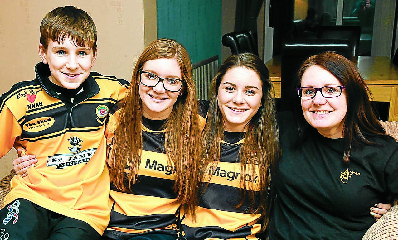 Family foursome tackle rugby for Annan