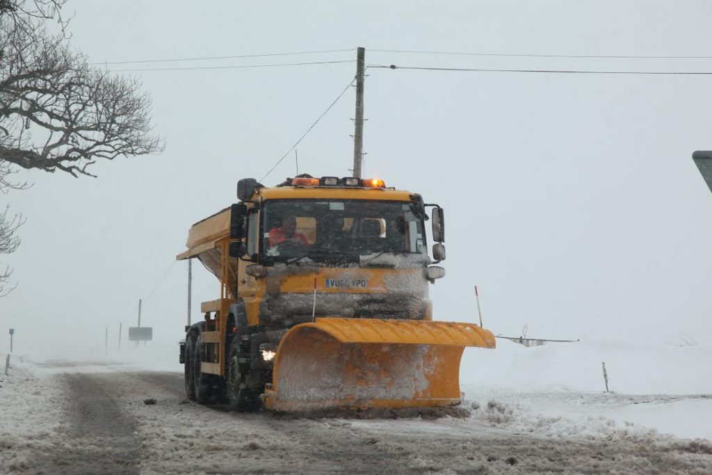 Snow ploughs could soon be seen across the region, as a sudden cold snap brings heavy snowfall