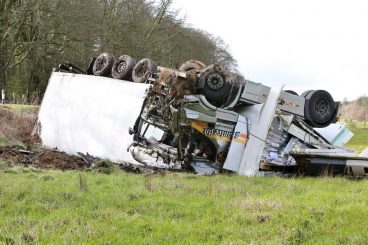 Miracle escape for lorry driver
