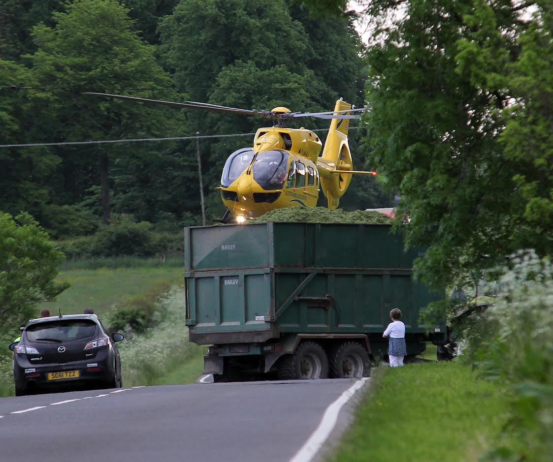 Biker hurt in A711 crash