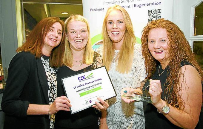 Staff from Annan Travel with their Most Promising Business award. Left to right: Kerry Hetherington, Lyn Smith, Lindsay Smith and Helen Byers. Missing, Arlene Ewing
