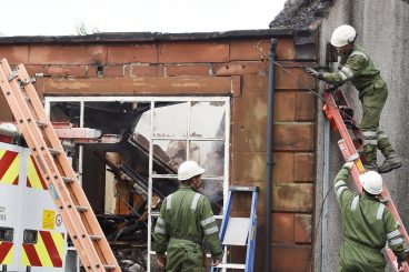 Townhead Street house goes up in flames