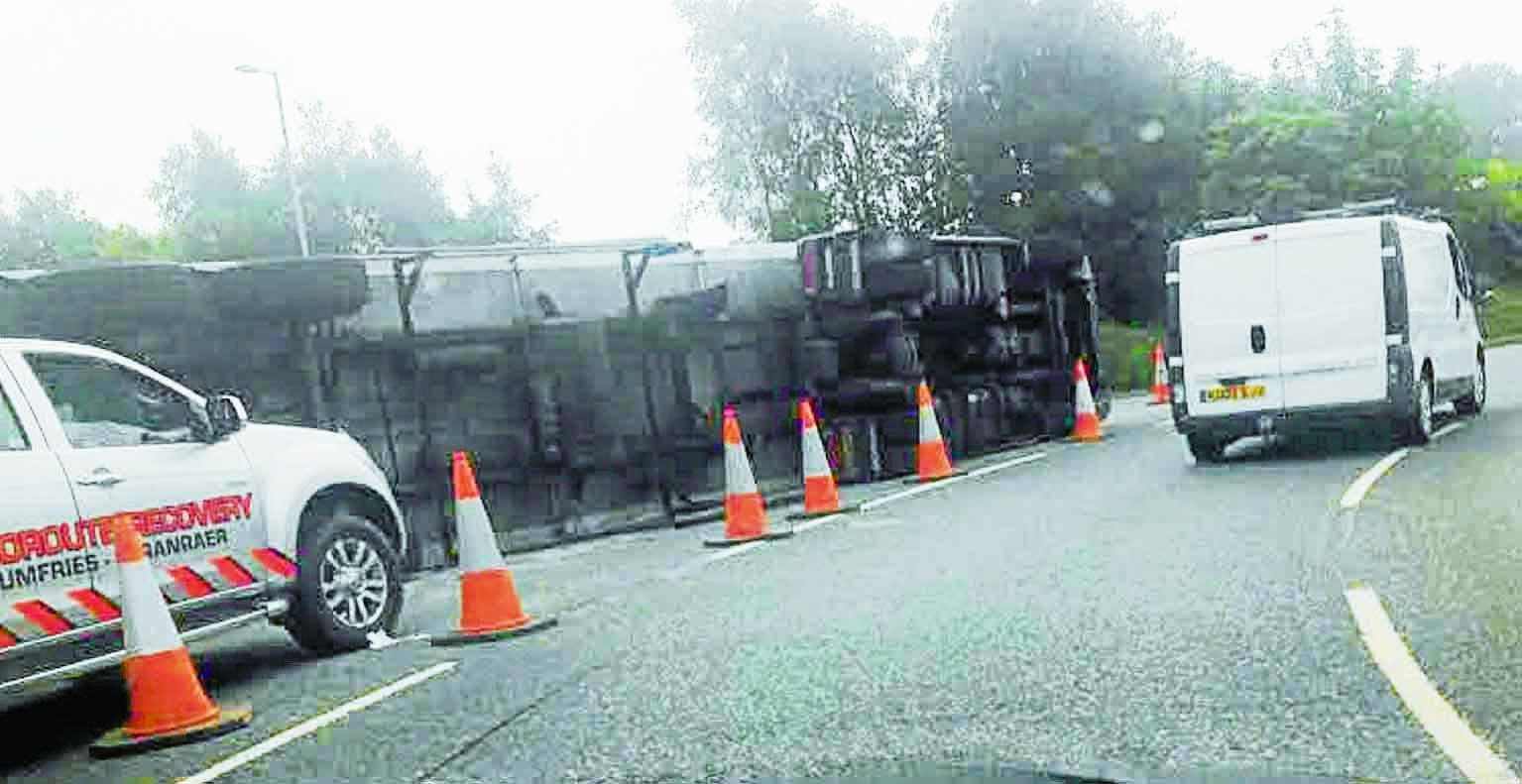 Dumfries by-pass delays after lorry crash