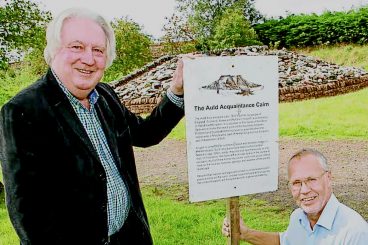 It’s Auld Lang Sign . . . at border cairn