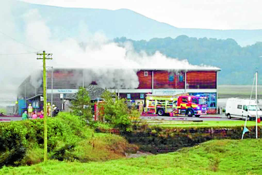 Blaze at popular tea room and shop