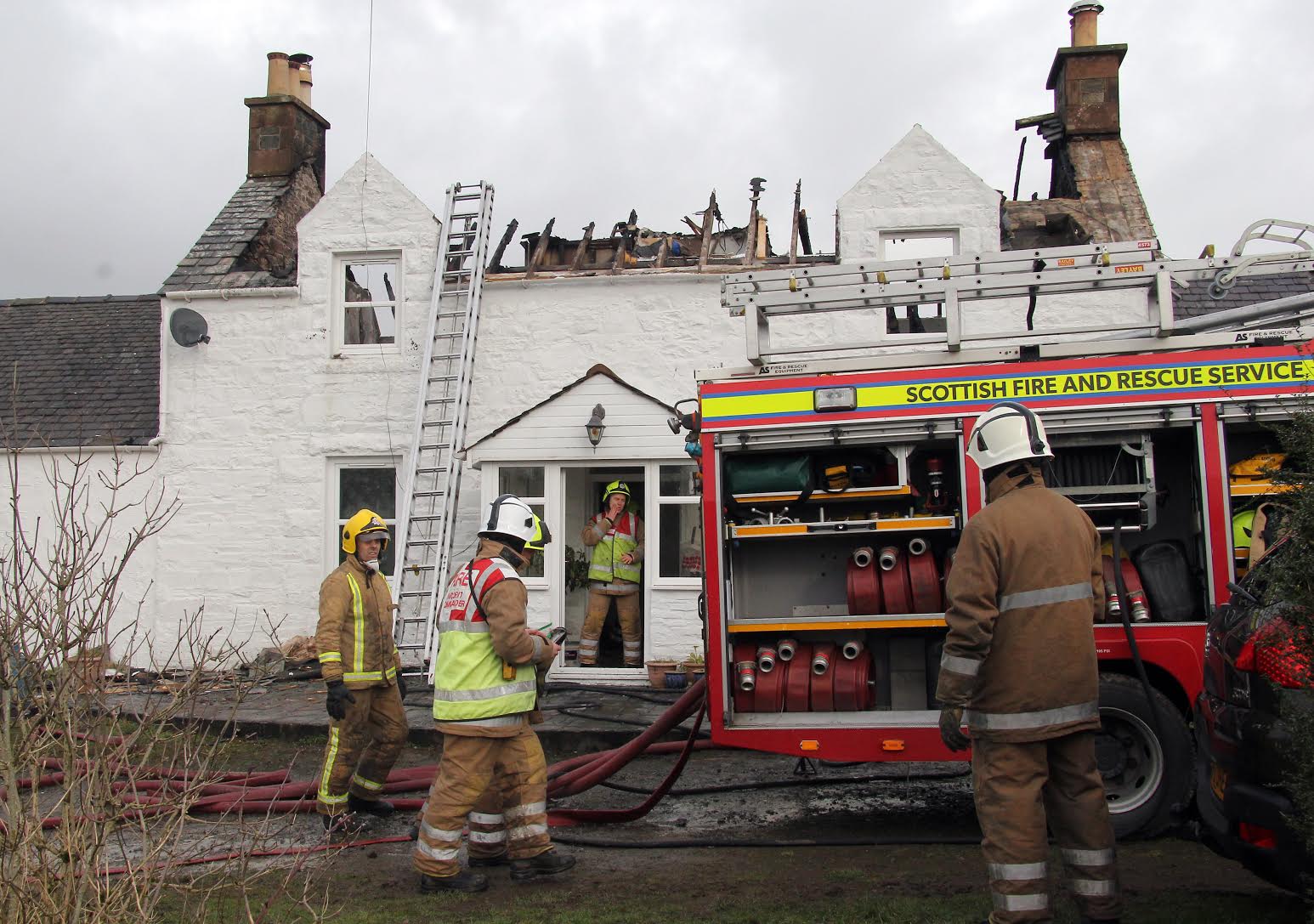 Farmhouse gutted in blaze