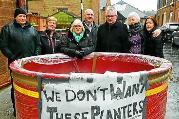 Claims that giant plant tubs spoil new look street