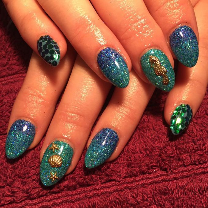 mermaid nails