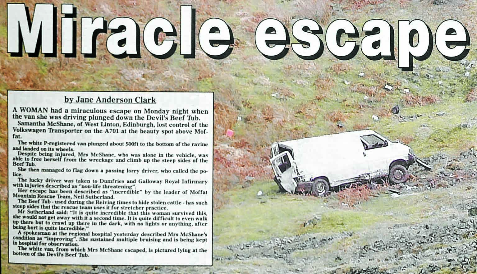 Lucky escape: van driver tells all