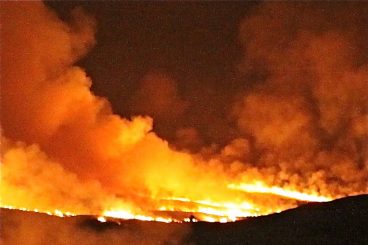 Region on blaze risk alert after major wildfire