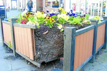 Flower tub is a terror threat, say police