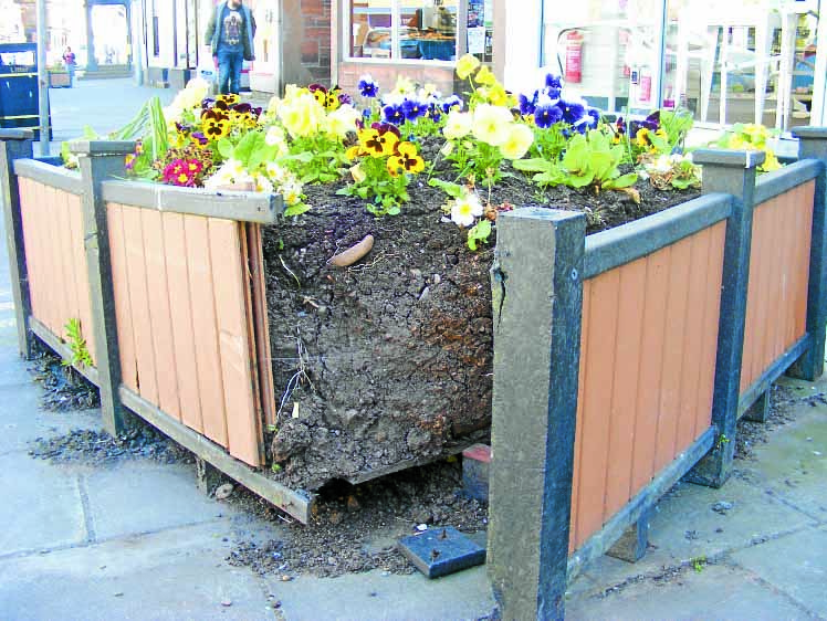 Flower tub is a terror threat, say police