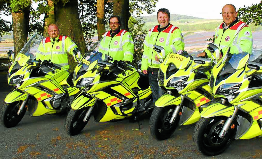 Bikers heading north, south, east and west