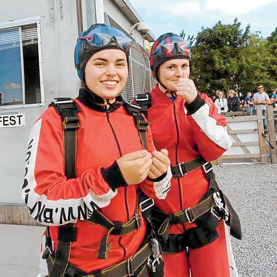 Teens’ skydive generates £2k for diabetes charity