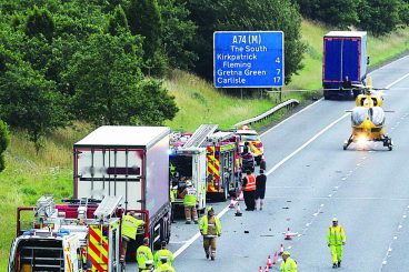 Man, 50, dies after M74 smash