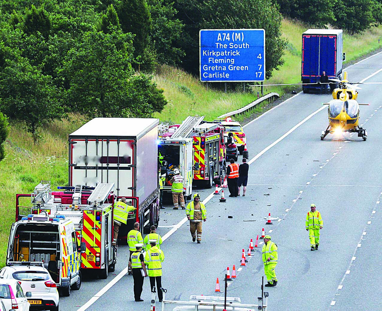 Man, 50, dies after M74 smash