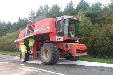 Vehicle fire closes A75