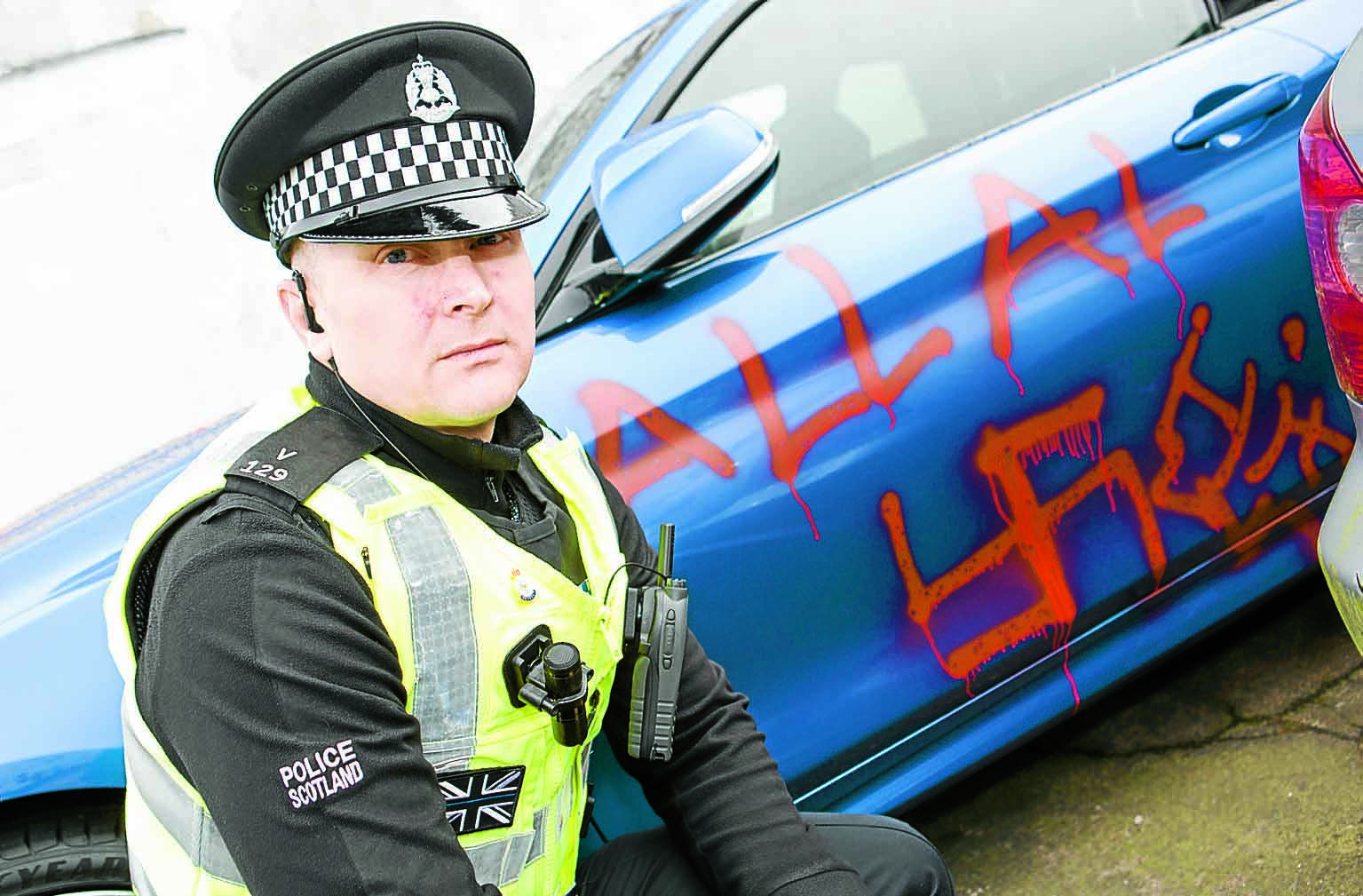 Anger at Nazi graffiti in town