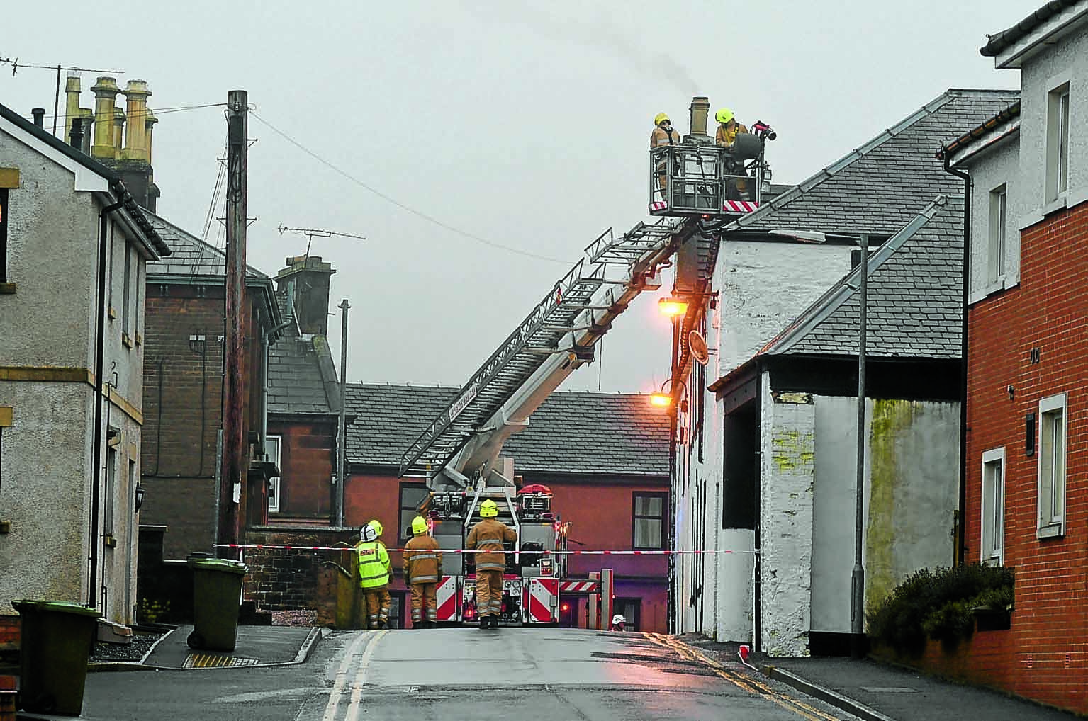 Fire alert at historic hotel