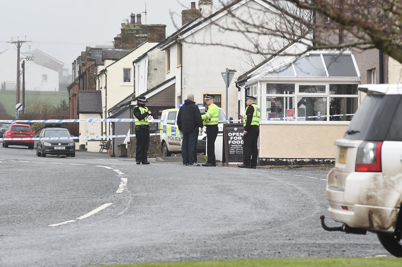 BREAKING: Police seal off Carrutherstown - two men taken to DGRI