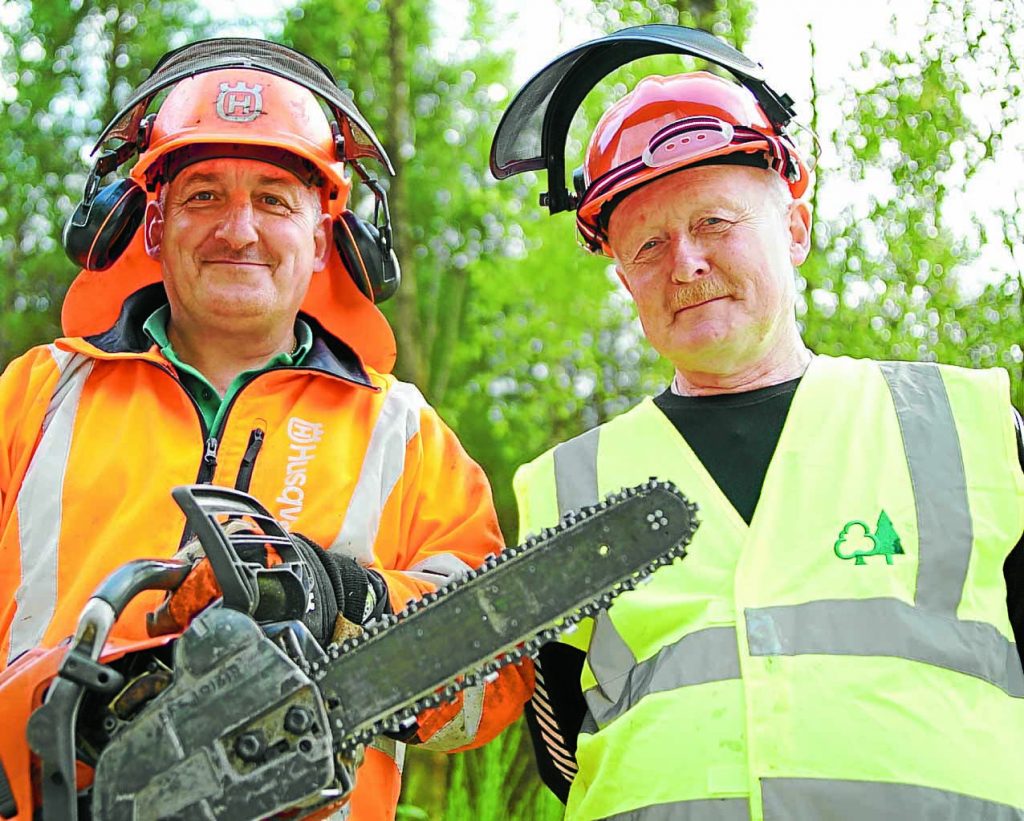 OUT and ABOUT . . . Archie McNeillie and John ‘Cool’ Coughtrie from the Forestry Commission’s recreation team