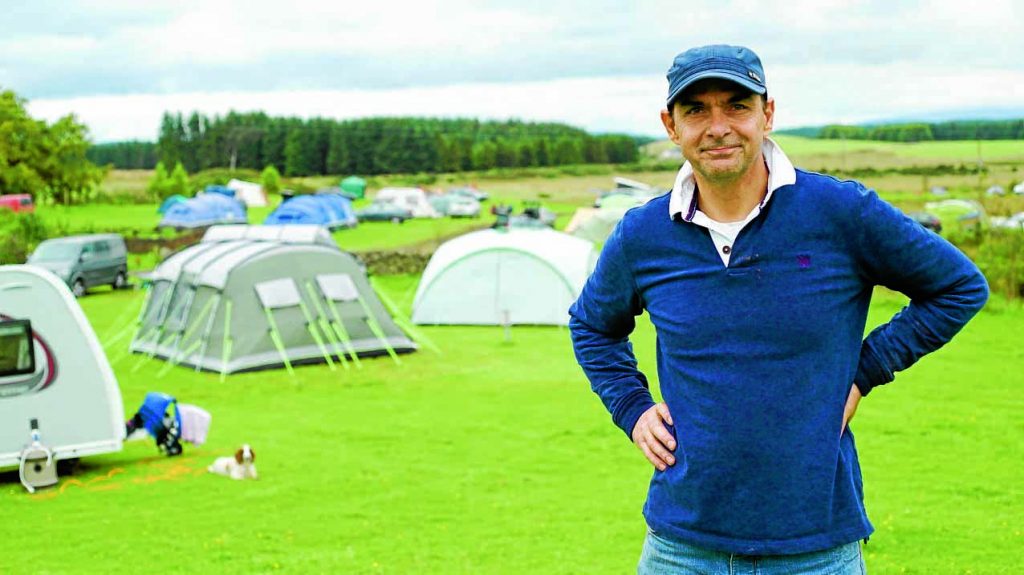 FOREST LIFE . . . owner James Lucks at his Balloch O’Dee campsite 