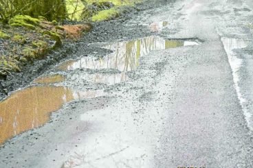 17 potholes per kilometre