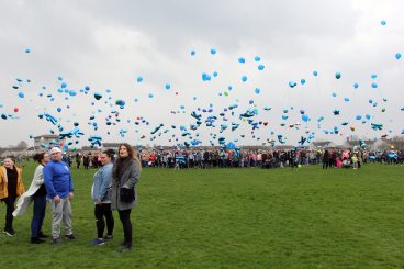 Balloons soar for baby Koa