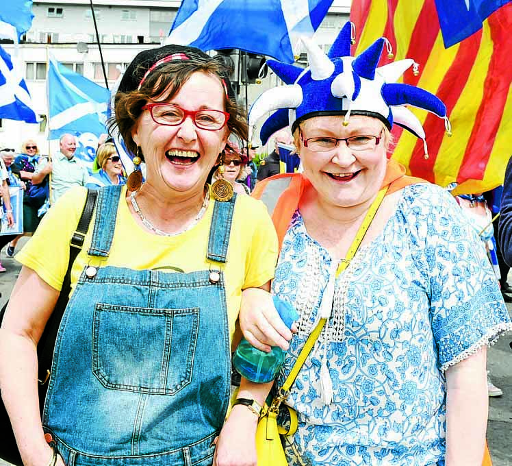 Sea of saltires at indy rally