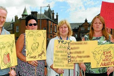 Anti Trump protesters to meet in Dumfries