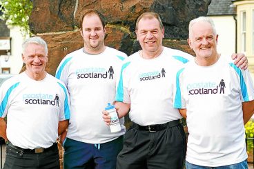 Friends are kilted up for charity walk