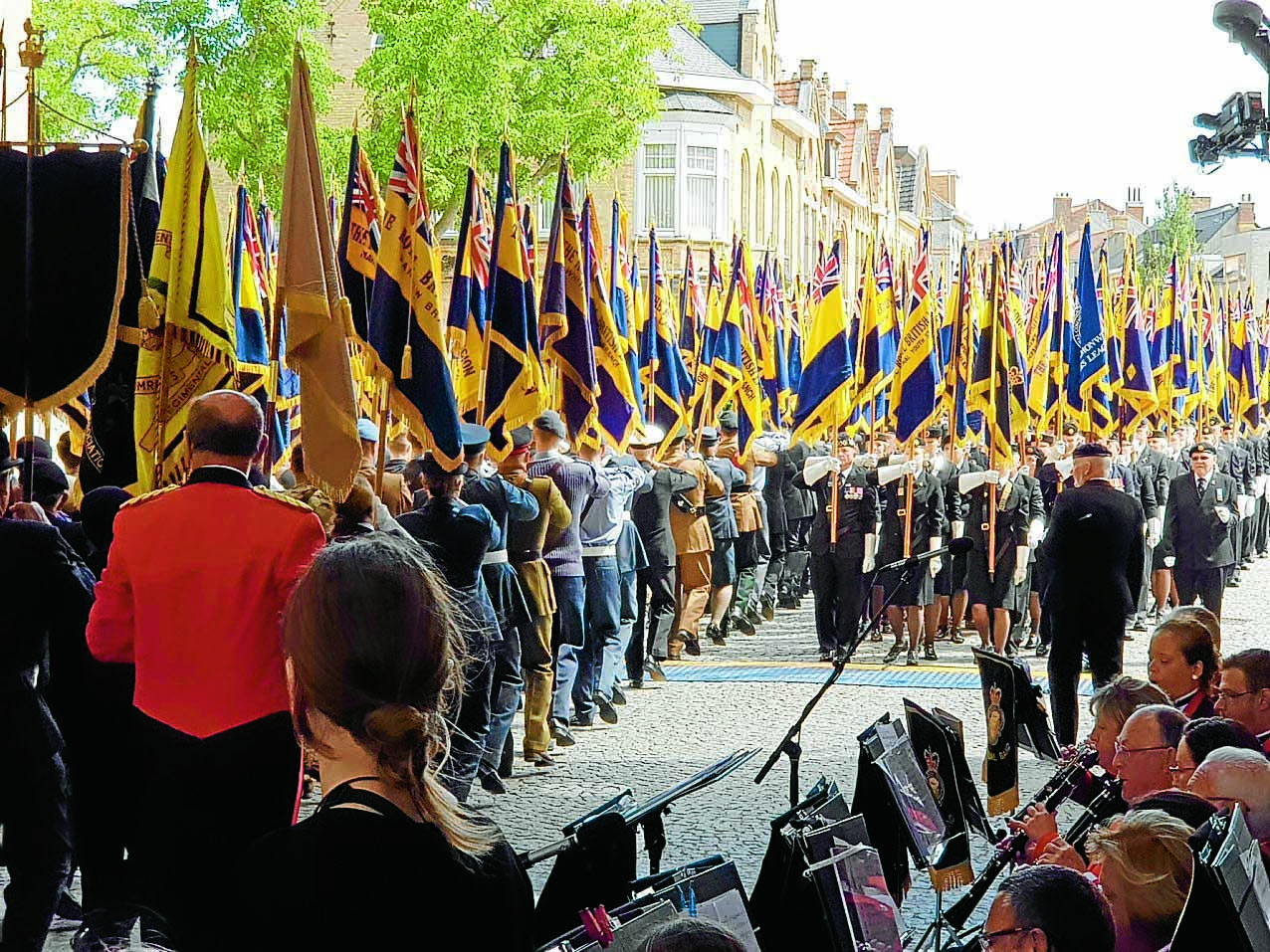 Fall in for town parade