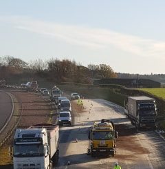 M74 fuel spillage