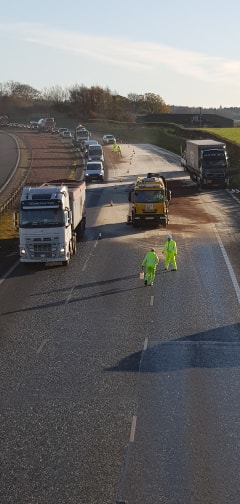 M74 fuel spillage