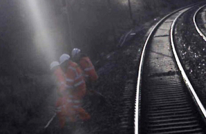 Near miss with 125 mph train