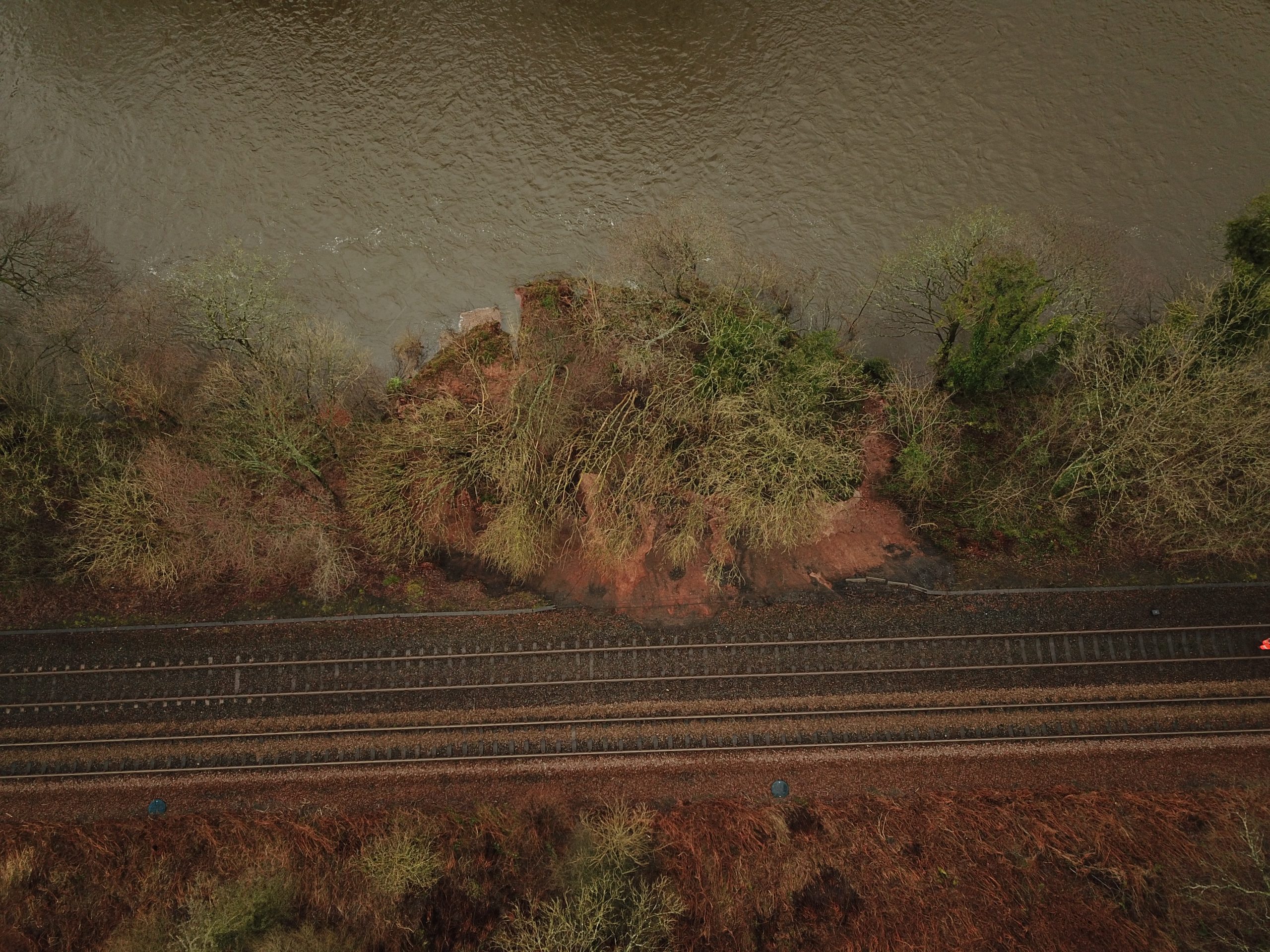 Landslip shuts Dumfries railway line